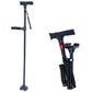 Adjustable Dual-handle Elderly Walking Canes with Alarm and Light