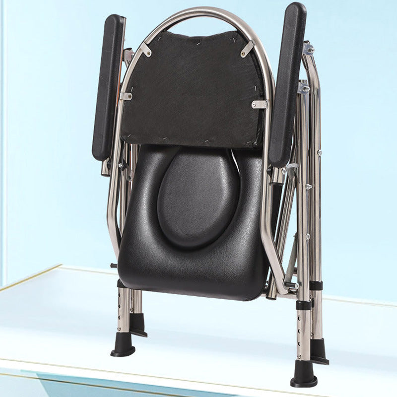 Portable Foldable Commode Chair for Seniors and Pregnant Women