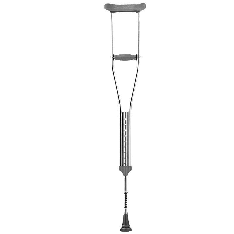 Adjustable Anti-slip Stainless Steel Shock-absorbing Crutches for Disabled Mobility Aids