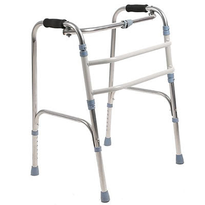 Sturdy Folding Stainless Steel Walker for Elderly