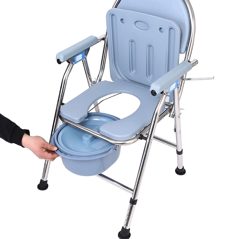 Sturdy Portable Commode Chair for Elderly and Pregnant