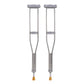 Sturdy & Thickened Stainless Steel Underarm Crutches for Seniors' Walking Aid