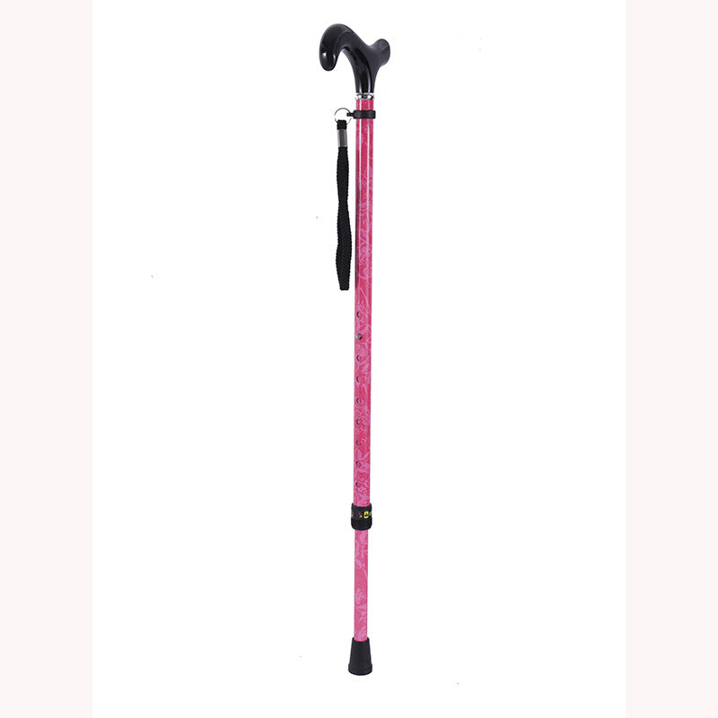 Adjustable Printed Anti-slip Hiking Walking Canes for Seniors