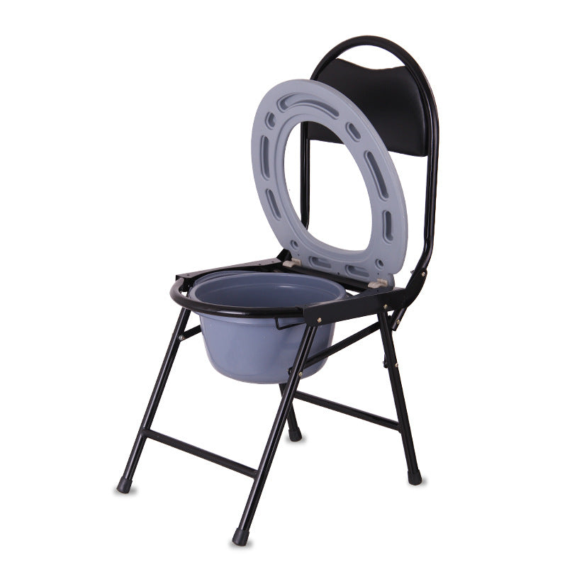 Portable Foldable Commode Chair for Elderly and Pregnant Women