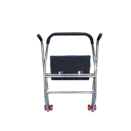 Sturdy Folding Walker for Elderly with Wheels and Seat