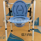 Foldable Aluminum Commode Chair for Elderly 铝直加灰色2层座便板