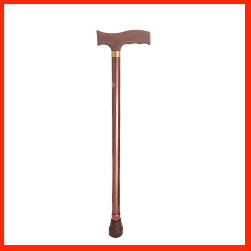 Lightweight, Thickened, Anti-slip Walking Canes for Seniors 铝合金金色 +备用脚垫+LED手电