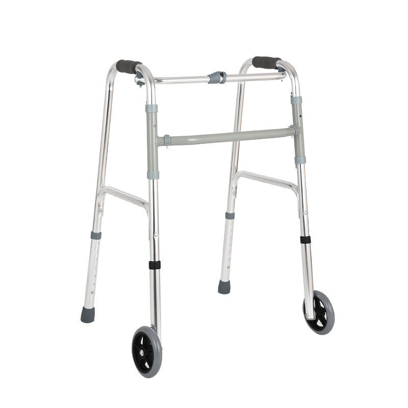 Sturdy Stainless Folding Walker for Elderly 铝合金【带轮】