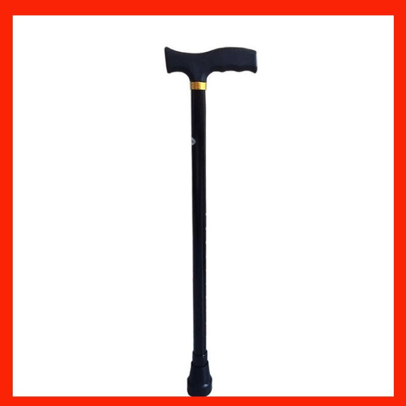 Lightweight Anti-slip Aluminum Alloy Telescopic Walking Canes for Seniors 铝合金黑色 +备用脚垫