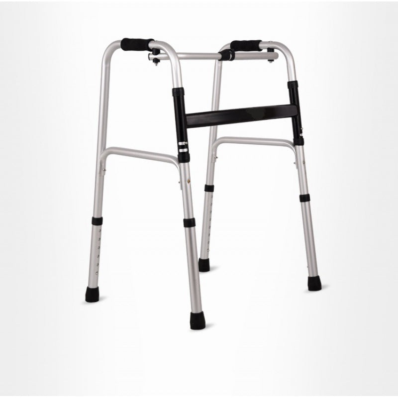 Sturdy Stainless Folding Walker for Elderly 铝合金【黑杠】