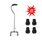 Lightweight, Foldable, Anti-slip Walking Canes for Seniors #####不锈钢弯把四脚拐杖胶套#####