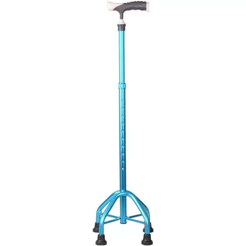 Adjustable, Lightweight, Anti-slip Walking Canes for Seniors 蓝色四爪