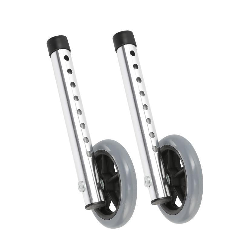 Sturdy Mobility Walker Accessories for Elderly 直径28mm铝合金8档大灰单轮一对