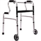 Sturdy Stainless Steel Disabled Mobility Aids 铝合金双弯+轮子