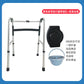 Sturdy Folding Walker for Elderly & Disabled 原色单弯助行器带便孔+皮革坐板