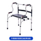 Portable Folding Walker for Elderly 不锈钢双弯黑杠加皮革坐板