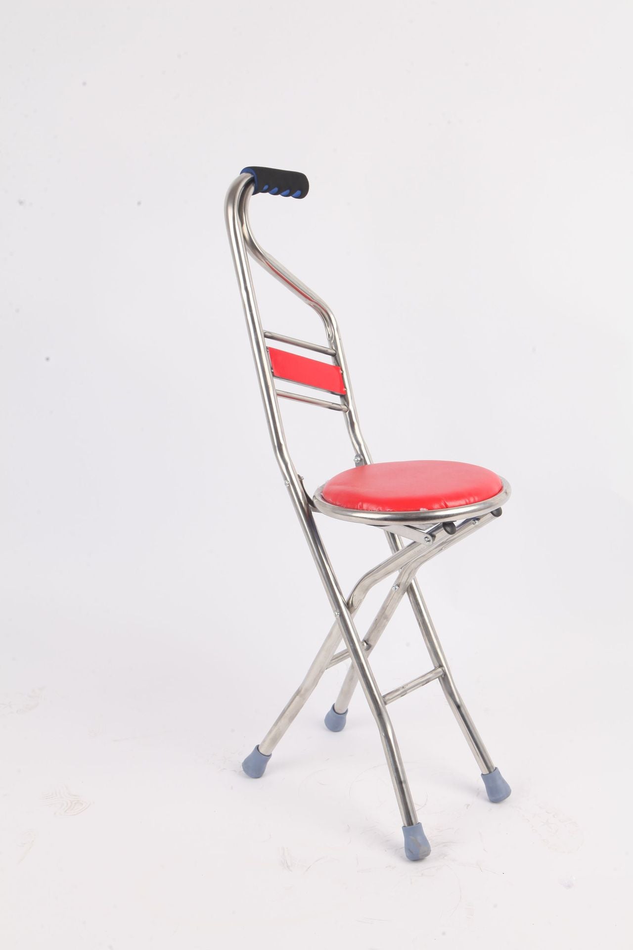 Sturdy, Portable, Foldable Walking Canes for Seniors F型红色