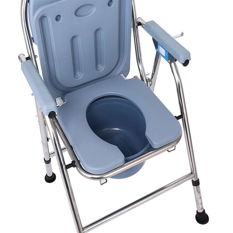 Sturdy Portable Commode Chair for Elderly and Pregnant