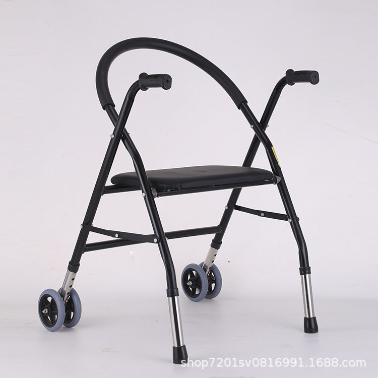 Sturdy Dual-wheel Mobility Aid for the Disabled 黑