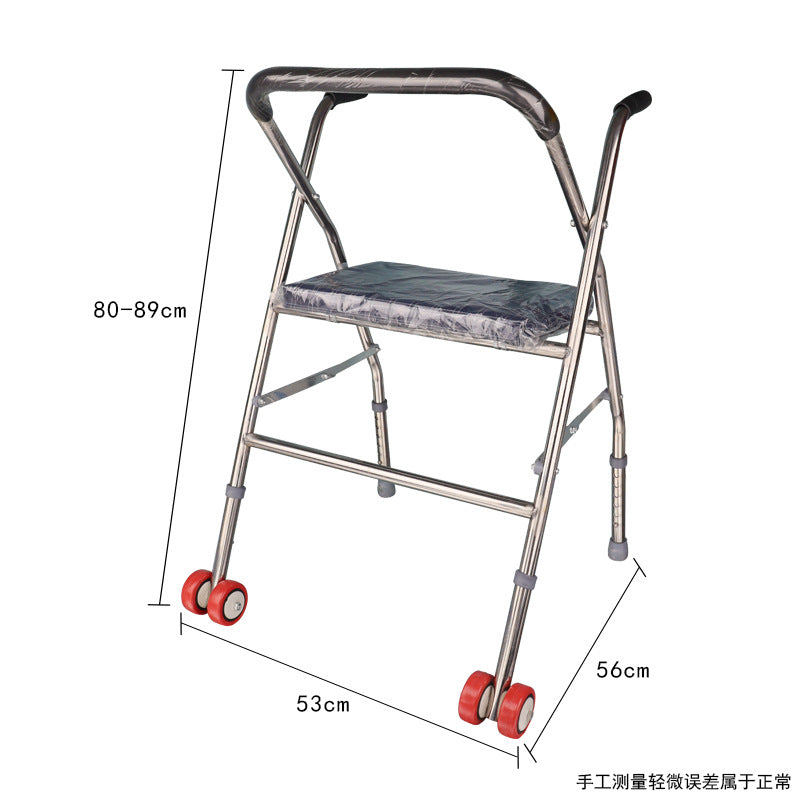 Customizable Stainless Steel Mobility Aid for Disabled 轮座助行器