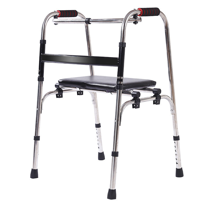 Sturdy Stainless Folding Walker for Elderly Rehabilitation