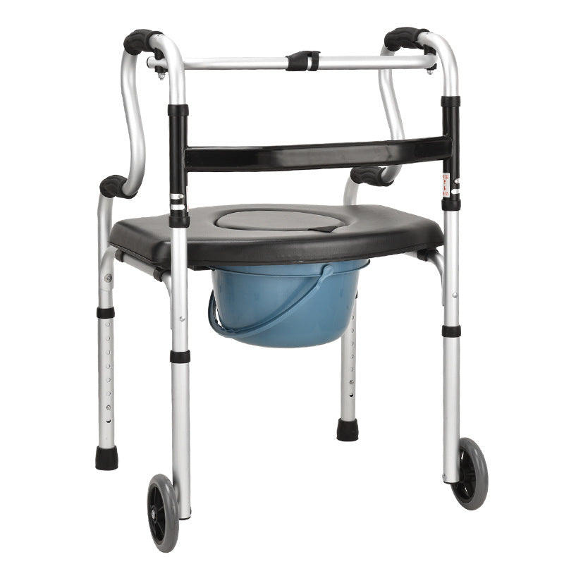 Sturdy Folding Walker for Elderly Mobility Aid