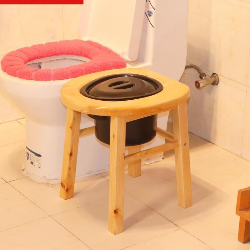 Adjustable Portable Commode Chair for Elderly and Pregnant Women