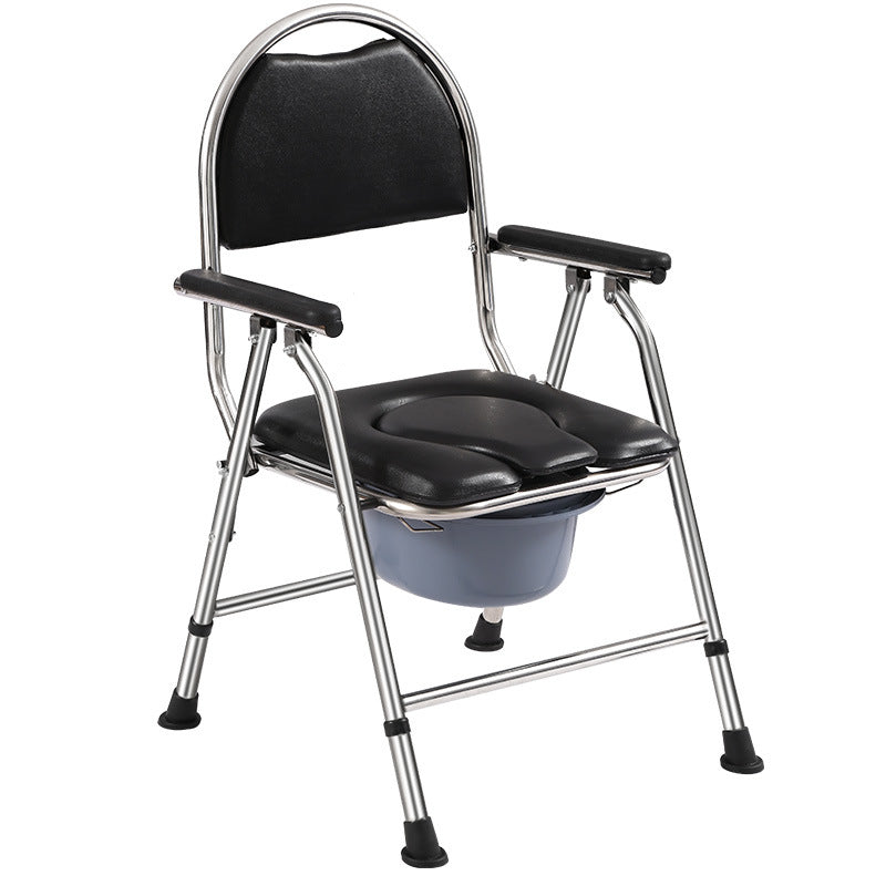 Portable Foldable Commode Chair for Seniors and Pregnant Women