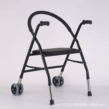 Sturdy Dual-wheel Mobility Aids for Disabled 黑