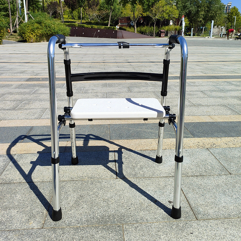 Foldable Portable Commode Chair for Elderly and Disabled 铝单弯基础款加坐浴板