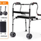 Adjustable Folding Stainless Walker for Elderly 不锈钢双弯软板带灰双轮