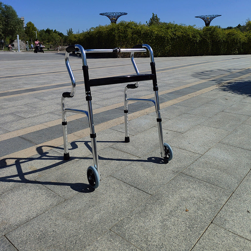 Foldable Portable Commode Chair for Elderly and Disabled 铝双弯基础款加轮