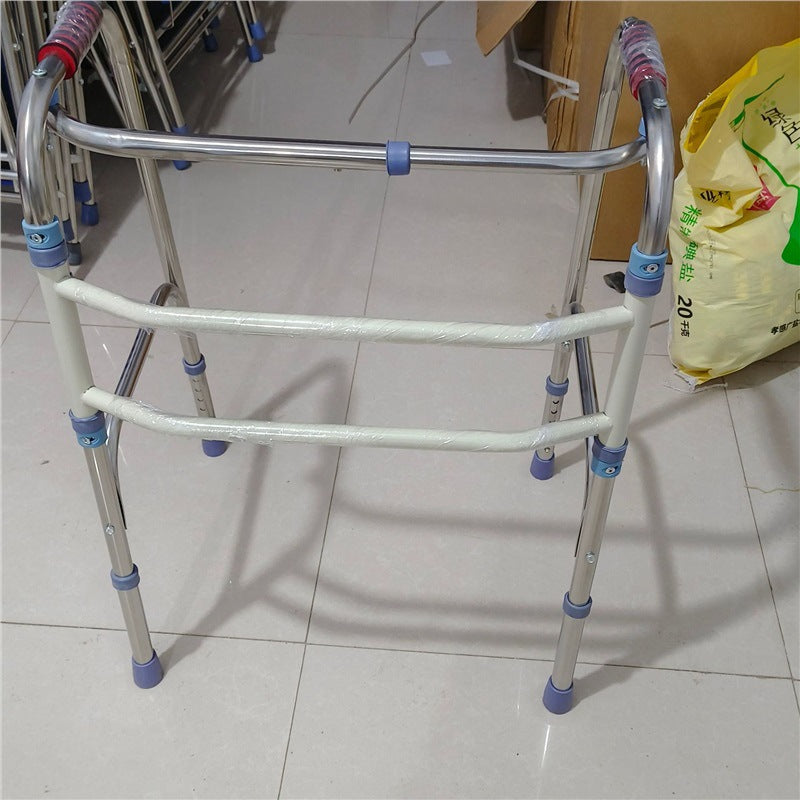 Sturdy Aluminium Four-footed Mobility Aids for Disabled 钢单弯白杠 标准