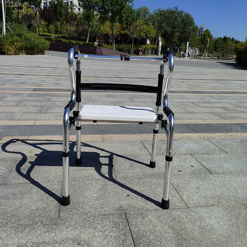 Foldable Portable Commode Chair for Elderly and Disabled 铝双弯基础款加坐板