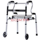 Sturdy Stainless Folding Walker for Elderly 加厚铝合金双弯灰轮+坐浴板 1