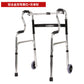 Sturdy, Portable, Adjustable Disabled Mobility Aids for Elderly 铝合金双弯黑杠+灰单轮