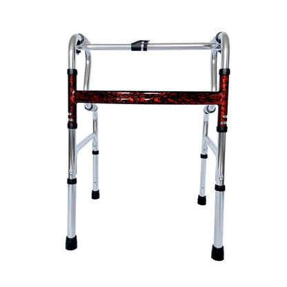 Lightweight Foldable Aluminum Folding Walker for Elderly and Disabled 烟火红 均码