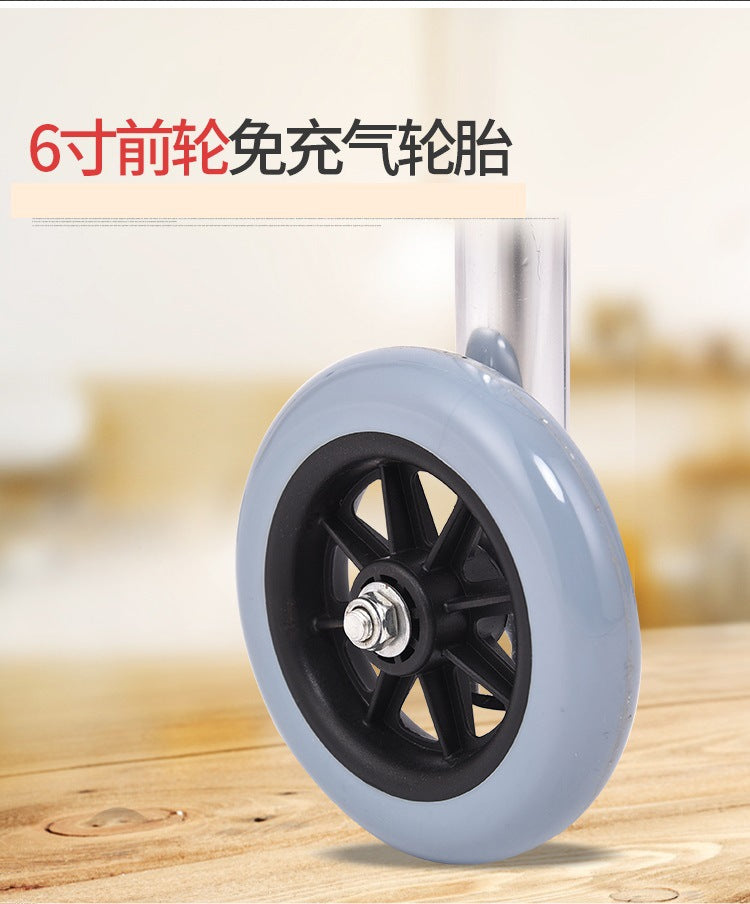 Lightweight Folding Walker for Elderly Rehabilitation 直角加轮铝合金