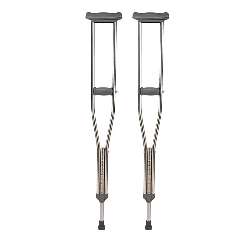 Adjustable Stainless Steel Crutches for Disabled Mobility 灰色 115--135cm