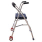 Stainless Steel Foldable Walker with Seat and Adjustable Height