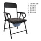 Portable Steel Commode Chair for Elderly and Pregnant Women 方形靠背