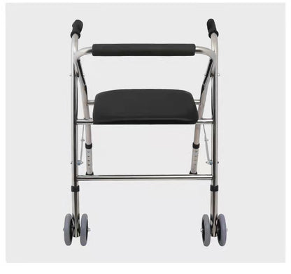 Foldable Stainless Wheelchair for Disabled 加粗轮座助行器