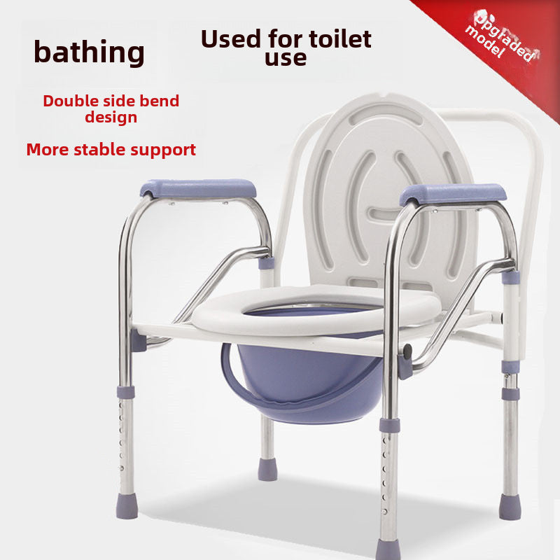 Portable Foldable Commode Chair for Elderly ABS硬面半钢座便椅