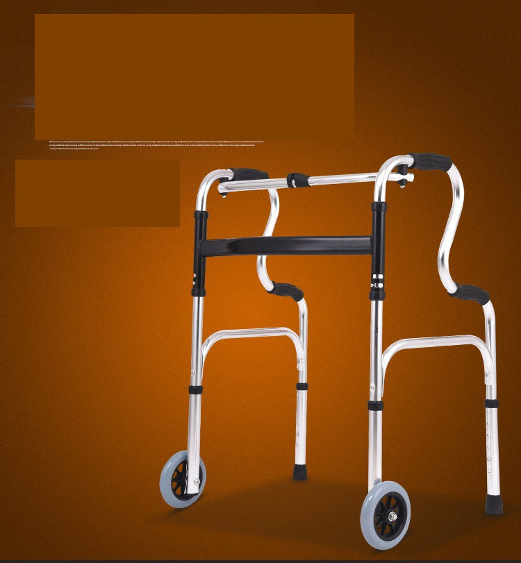 Lightweight Folding Walker for Elderly Rehabilitation 双弯加轮铝合金