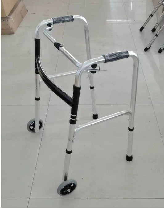 Lightweight Portable Aluminium Disabled Mobility Aids 加厚加固铝合金直弯带轮助行器