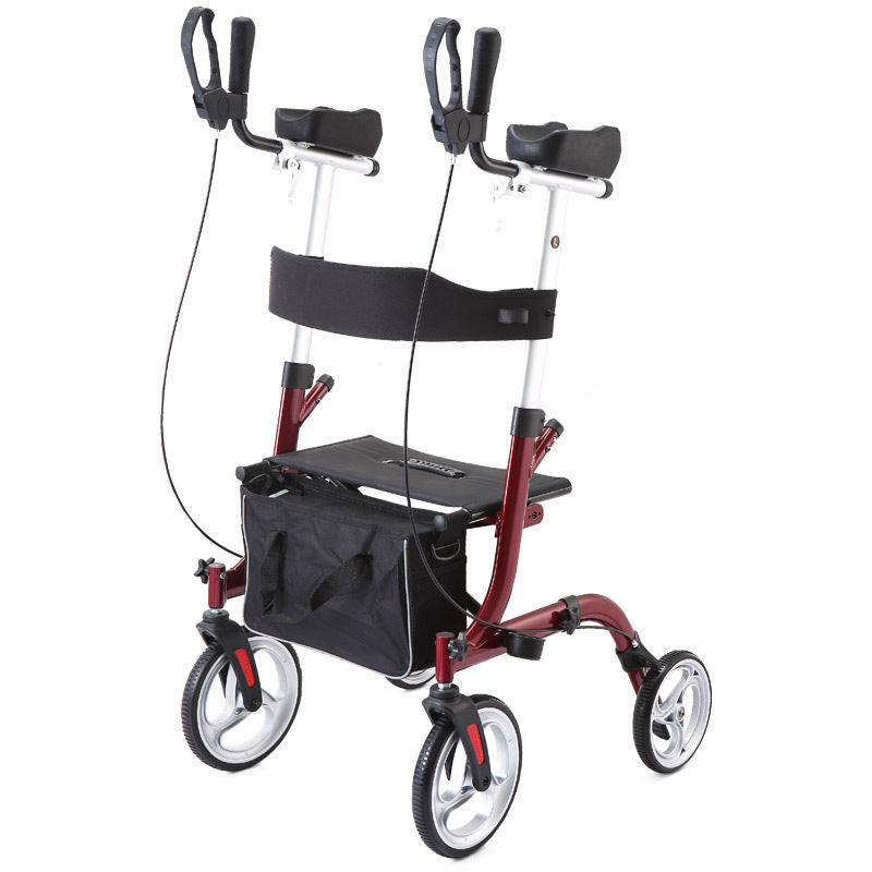 Portable Folding Walker for Elderly 红色