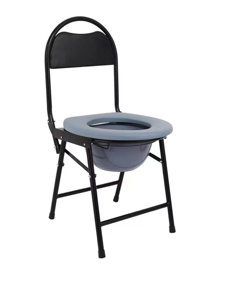 Portable Elderly Commode Chair 小全黑