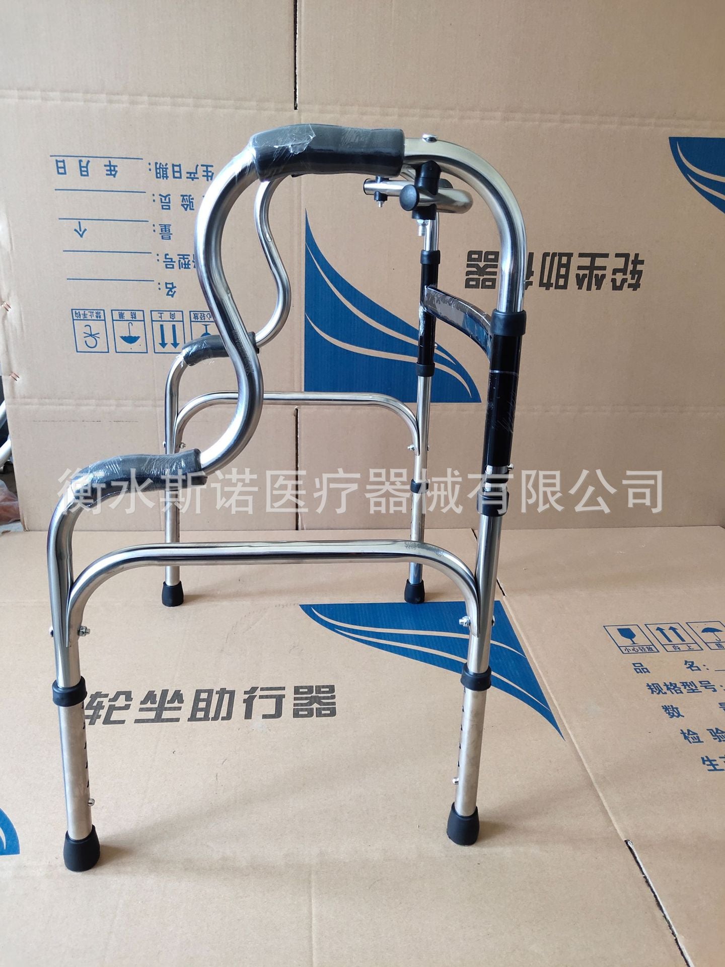 Lightweight Folding Walker for Elderly Rehabilitation 不锈钢双弯