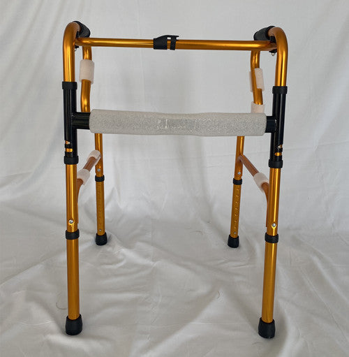 Sturdy Aluminum Folding Walker for Elderly 金色