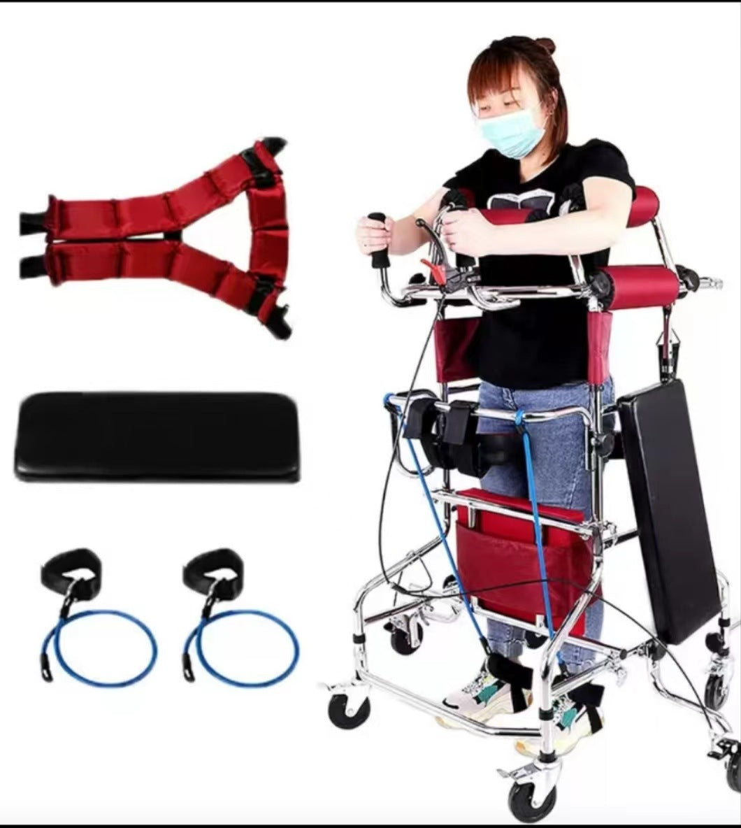 Adjustable, Portable, Stable Disabled Mobility Aids for Adults and Elderly 站立带手刹带弹力绳安全带